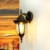 Licht-Erlebnisse Wandleuchte außen E27 IP44 Gold antik Terrasse Hof Gl...