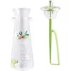 Mastrad Vinaigrette Mixer mit aufgedruckten Rezepten, Messbecher, Grün