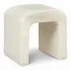 Atmosphera Hocker 'Sevi' Bouclé Stoff Wohnzimmer Sitzbank Weiß 41 x 35...