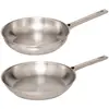 2er-Set Edelstahlpfannen 24 28 cm