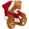 Stoffbär mit Weihnachtsmütze, 34 cm