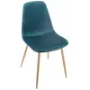 Atmosphera, Stühle, Dining room chair Roka, blue/l brown,51x44x85,5cm