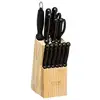 5Five JTI Messerblock mit 11 Messern + Schere + Braun, Messerblock, Beige