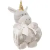 Baby Maskottchen SILBER mit Decke, 2 in 1, grau - Atmosphera