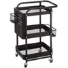 5Five, Couchtisch + Beistelltisch, Trolley, Metall - 3 Ebenen - Schwar...
