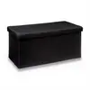 5five Hocker: faltbarer Zweier-Sitzhocker aus schwarzem Polyester für ...