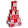 Wiederverwendbarer Adventskalender aus Holz in Form von einer Geschenk...