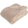 Atmosphera, Decke, Leinen Microfaser Plaid 180x230, beige (230 x 180 c...