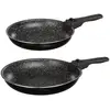 JJA Küche Bratpfanne, Aluminium, Ø 24, 28 cm, Antihaftbeschichtung, 2 ...
