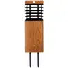 Les Jardins LED-Solarwegeleuchte Tekura, teak/grau, Spieß