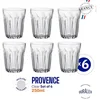 Bormioli Rocco Glas Duralex Provence Becher 250 ml 6er Set, Glas