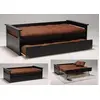 AUSZIEHBETT TOLEDE mit Bettschublade/ Bett 2x90x190 - Schwarz