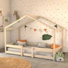 Hausbett INDIANA mit Lattenrost / Kinderbett 90x190 - Natural