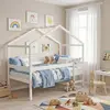 Hausbett MIKA mit Lattenrost / Hausbett 90x190 - Weiß