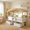 LEQUAIDESAFFAIRES Hausbett PILOTI mit 2 Schubladen/ Kinderbett 90x200 ...