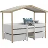 LEQUAIDESAFFAIRES Kinderbett Hausbett mit Schubladen - Lindenholz - 90...