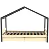HAUSBETT ETOILE/ SPIELBETT 90x190 + 2 Schubladen - Schwarz und Naturho...