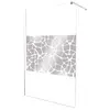 ONDEE ZEN   Duschwand ALEA   10 mm starkes Hartglas   Spiegel-Siebdruc...