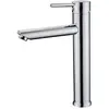 Dekorativer Waschtischarmatur, gebürsteter Chrom, Badezimmer
