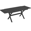 Outsunny Ausziehbarer Gartentisch Aluminium Holzoptik - 154 214 cm Auß...
