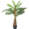 HOMCOM Künstliche Palme 100 cm mit 21 großen Blättern, sehr naturgetre...