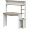 HOMCOM Computertisch, 114 x 45 x 138 cm, Schreibtisch mit Stauraum, of...
