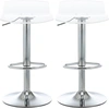 HOMCOM Set mit 2 zeitgenössischen Design-Barhockern, transparente Acry...