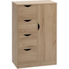 HOMCOM Aufbewahrungsschrank Sideboard modern mit 1 Schrank und 4 Schub...