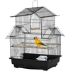 PawHut Voliere Haus für Vögel futter- und sitzstangen 3 türen kottable...