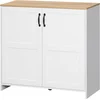 HOMCOM Schrank Aufbewahrung Buffet Küche mit 2 Türen und 2 verstellbar...