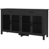 HOMCOM Lowboard-Schrank mit 4 Türen, verstellbaren Regalen und 2 Schub...
