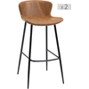 HOMCOM Set aus 2 Barhockern mit Sitzfläche aus Kunstleder, 76 cm Höhe ...