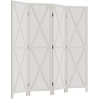 HOMCOM Innenraum-Paravent 4 Paneele 182L x 170H cm Landhausstil Chic -...