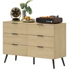 HOMCOM Kommode 6 Schubladen Schlafzimmer Kommode modernes Design mit K...