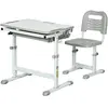 HOMCOM Kinder-Schreibtisch mit Stuhl, Kinder-Schreibtisch und Stuhl-Se...