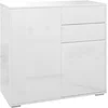 HOMCOM Aufbewahrungsschrank Sideboard Schrank mit 2 Schubladen und 2 S...