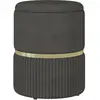 HOMCOM Pouf Fußhocker, Aufbewahrungshocker, aus Cord-Velours, modernes...