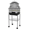 PawHut Vogelkäfig Design-Haus Futternäpfe Sitzstangen 3 Türen Kotboden...