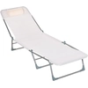 Outsunny Sonnenliege Gartenliege verstellbar klappbar mit Kissen und 5...