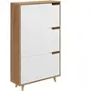 HOMCOM Schuhschrank 3 klappbare Türen, Schuhaufbewahrungsschrank, mit ...