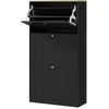 HOMCOM Schuhschrank Schuhregal im skandinavischen Stil mit 3 klappbare...