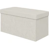HOMCOM Aufbewahrungs-Pouf, Truhenbank, 76 x 38 x 38 cm, 84L, faltbar, ...