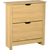 HOMCOM Schuhschrank mit 2 aufklappbaren Türen, 2 Fächer, Spanplatten, ...