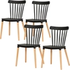 HOMCOM Set mit 4 Esszimmerstühlen, Küchenstühle im skandinavischen Sti...