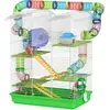 PawHut Käfig für Hamster Mäuse Kleintiere Nagetiere mit Tunnel Futtert...