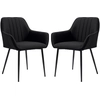 HOMCOM Esszimmerstühle Besucherstühle Design skandinavisch - Set mit 2...