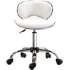 HOMCOM Rollhocker Arbeitsstuhl mit höhenverstellbarer 44-56 cm und Rüc...