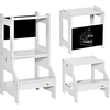 HOMCOM 3-in-1 Lernturm für Kinder, Lernturm mit Stange, hohen Sicherhe...