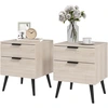 HOMCOM Set mit 2 Nachttischen, Nachttisch, moderner skandinavischer St...