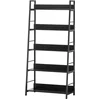 HOMCOM Bücherregal Regal mit schräger industrieller Aufbewahrung 5 Ebe...